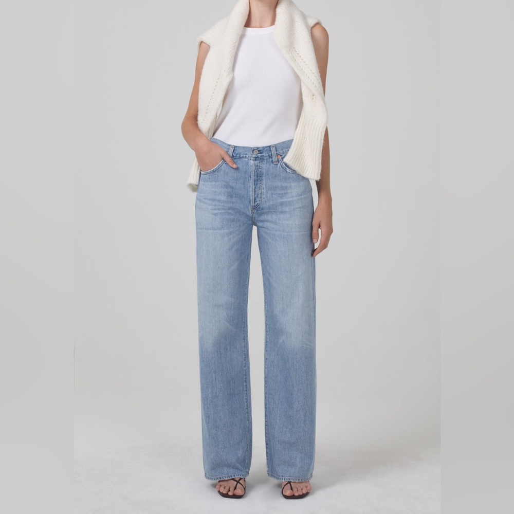Citizens Of Humanity Light Blue Wide Leg Jeans